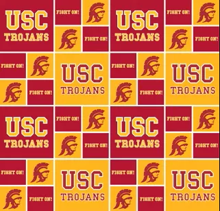 BENARTEX - NCAA USC Calif Trojans by Sykel Studio - Tone on Tone Cotton W43