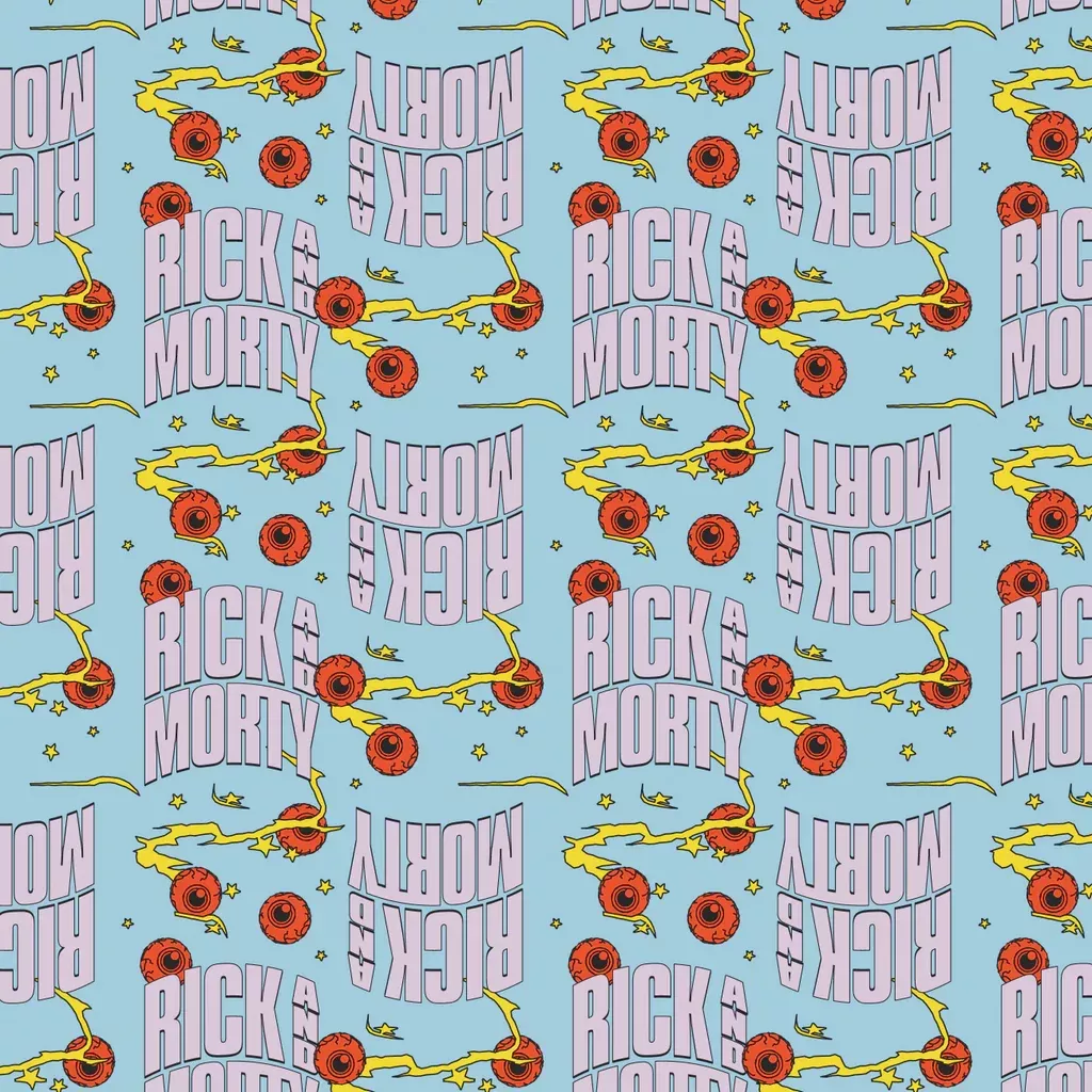 CAMELOT FABRICS - Rick & Morty by Camelot Design Studio - R & M Eyeballs - Blue
