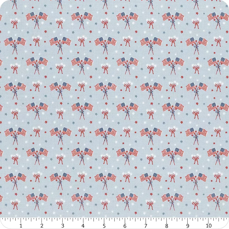 Firework Fields Light Blue Flags YardageSKU# C17586-LTBLUE