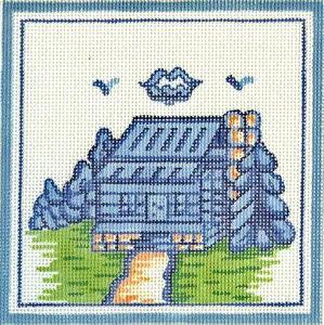 Hadley Pottery Cabin 5 x 5 18 Count H20 Silver Needle Designs