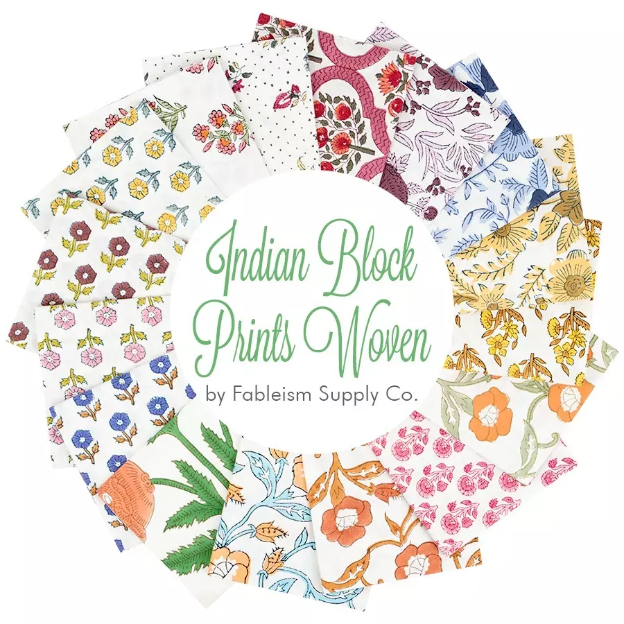 Indian Block Prints Woven Fat Quarter BundleFableism Supply Co