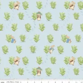 Peter Rabbit & Benjamin Bunny Lettuce Patch in Blue