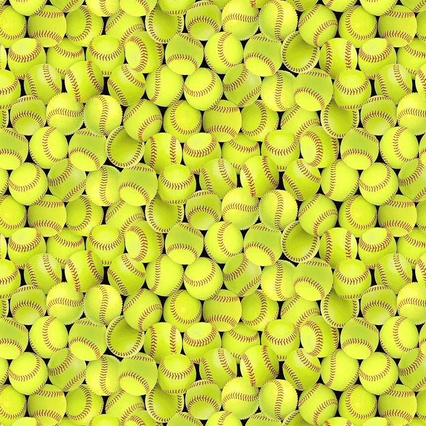 TIMELESS TREASURES - Fitness Fanatic by Timeless Treasures - Packed Softball