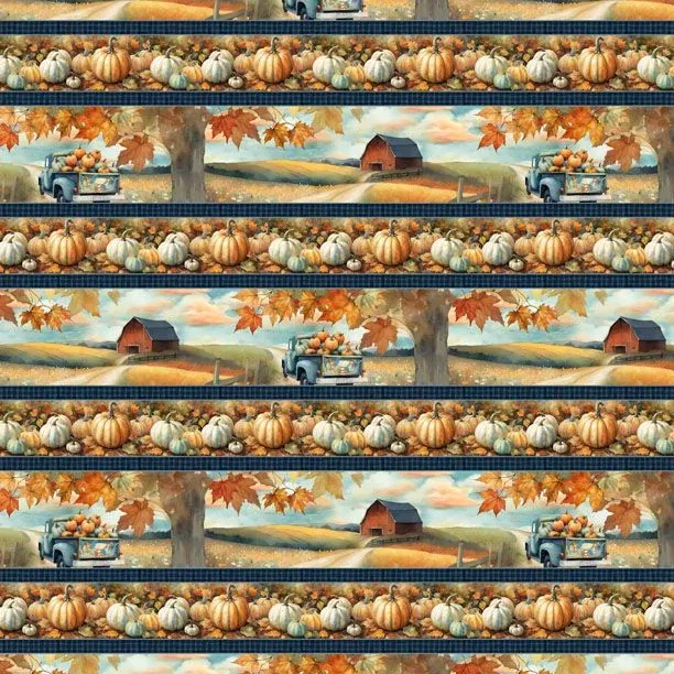 WILMINGTON - Glorious Fall by Nancy Mink - Repeating Stripe - Multi