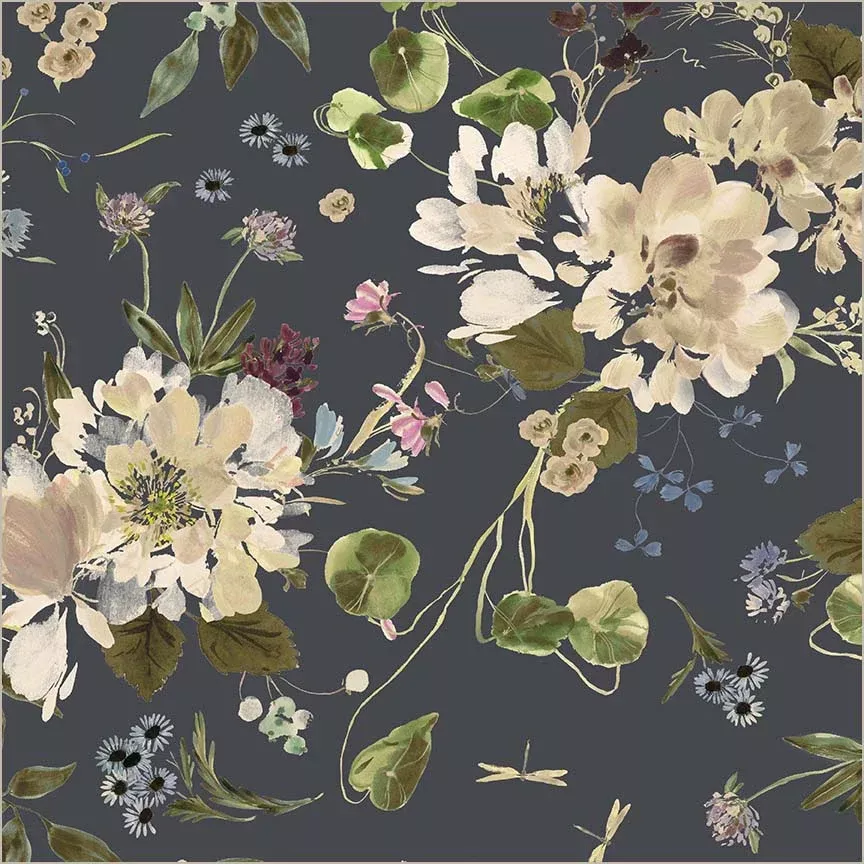 WINDHAM - Bloomfield by Kelly Ventura - Peony Garden - 108" Quilt Back - Indigo