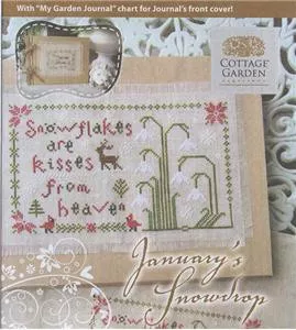zWCGS17 YT January's Snowdrop 125w x 74h Cottage Garden Samplings My Garden Journal: